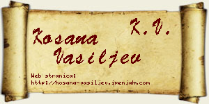 Kosana Vasiljev vizit kartica